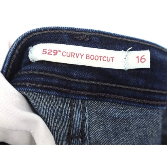 Levis 529 Bootcut Jeans Upcycled Reworked Boho Hipie Flared Size 16 Wide Legs - Picture 2 of 16